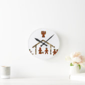 Weihnachtsgingerbrot Runde Wanduhr (Zuhause)
