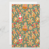 Weihnachtsgingerbrot santa briefpapier (Vorne/Hinten)
