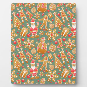 Weihnachtsgingerbrot santa fotoplatte