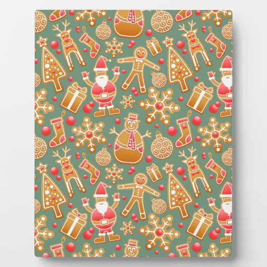 Weihnachtsgingerbrot santa fotoplatte (Vorderseite)