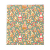 Weihnachtsgingerbrot santa notizblock (Vorderseite)