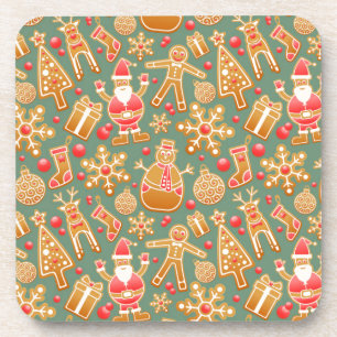 Weihnachtsgingerbrot santa untersetzer