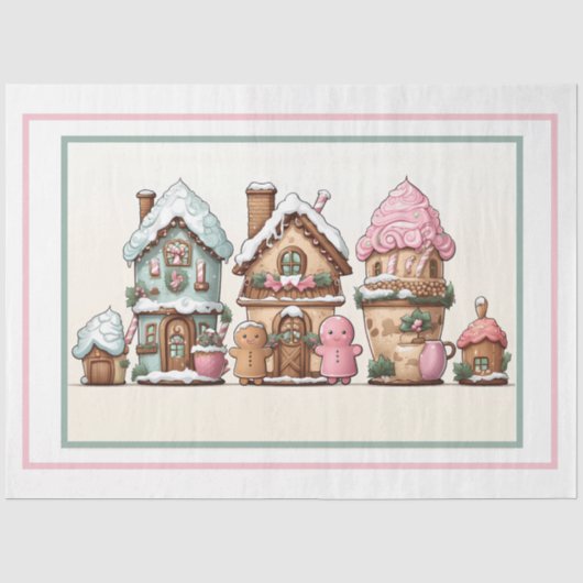 Weihnachtsgingerbrot Seidenpapier (Vorderseite)