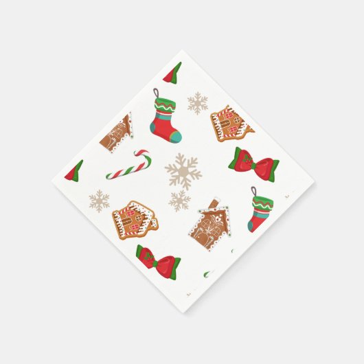 Weihnachtsgingerbrot Serviette (Ecke)