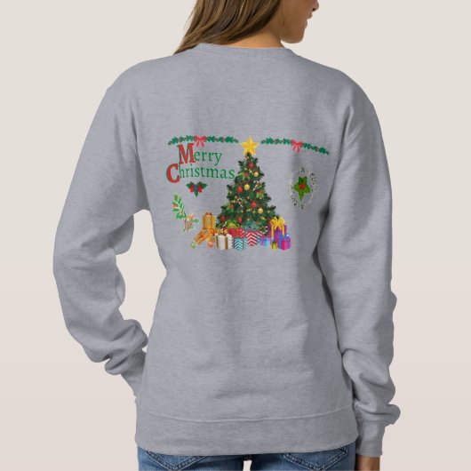 Weihnachtsgingerbrot Sweatshirts (Rückseite)