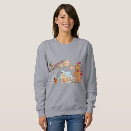 Weihnachtsgingerbrot Sweatshirts (Vorne ganz)