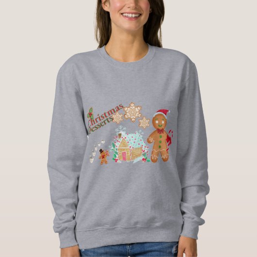 Weihnachtsgingerbrot Sweatshirts (Vorderseite)