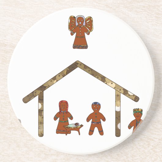 Weihnachtsgingerbrot Untersetzer (Vorne)