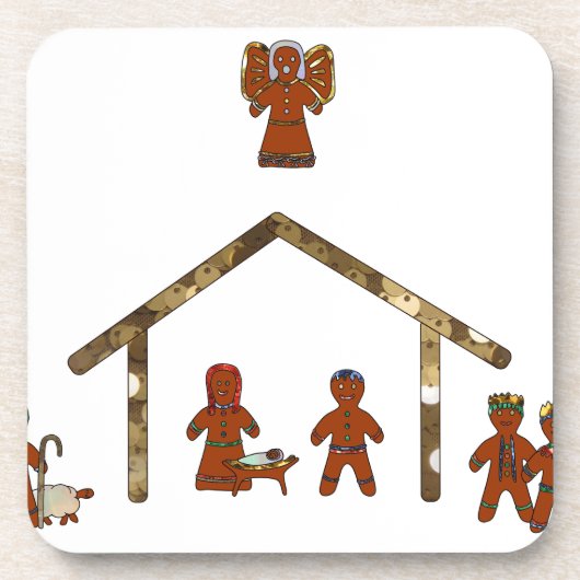 Weihnachtsgingerbrot Untersetzer (Vorderseite)