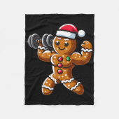 Weihnachtsgingerbrot Weightlift Man Workout Bo Fleecedecke (Vorderseite)