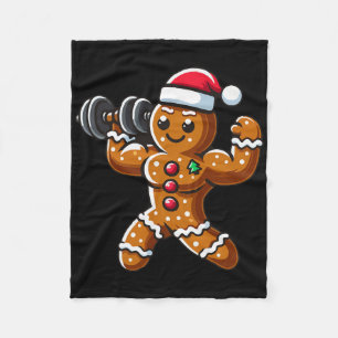 Weihnachtsgingerbrot Weightlift Man Workout Bo Fleecedecke