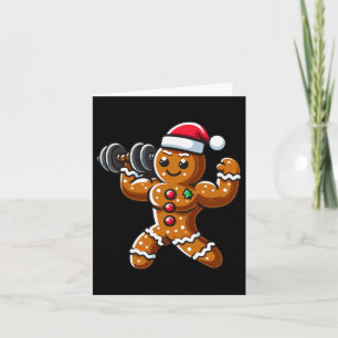 Weihnachtsgingerbrot Weightlift Man Workout Bo Karte