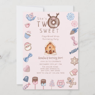 Weihnachtsgingerbrot   Zweiter Geburtstag Einladung