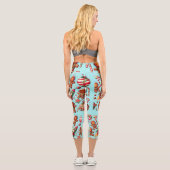 Weihnachtsgingerbrotflasche Capri Leggings (Rückseite)