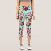 Weihnachtsgingerbrotflasche Capri Leggings (Vorderseite)