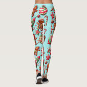 Weihnachtsgingerbrotflasche Leggings (Rückseite)