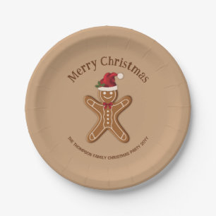 Weihnachtsgipfelkekse mit Text Pappteller