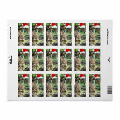 WeihnachtsGiraffe Adressaufkleber (Vorne)