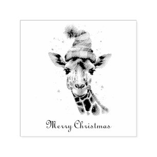 WeihnachtsGiraffe, anpassbar Permastempel