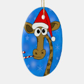 Weihnachtsgiraffe - blau keramik ornament (Rechts)