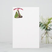 WeihnachtsGiraffe Briefpapier (Stehend Vorderseite)