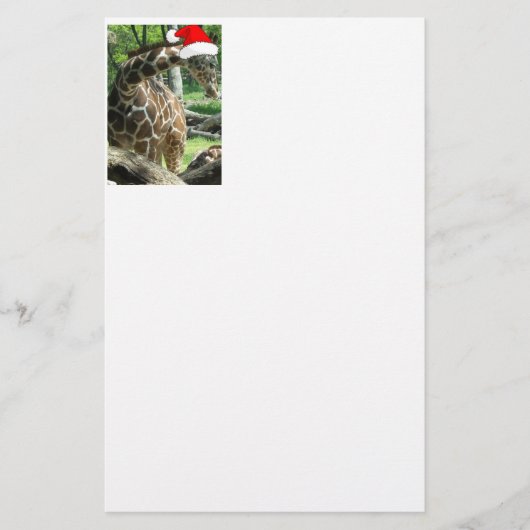 WeihnachtsGiraffe Briefpapier (Vorderseite)