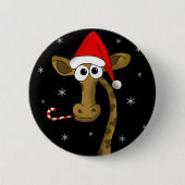 Weihnachtsgiraffe Button (Vorderseite)