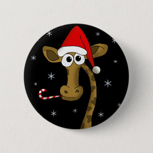 Weihnachtsgiraffe Button