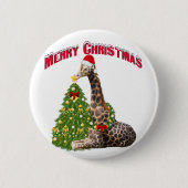 WeihnachtsGiraffe Button (Vorderseite)
