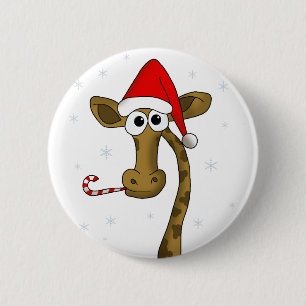 Weihnachtsgiraffe Button