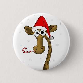 Weihnachtsgiraffe Button