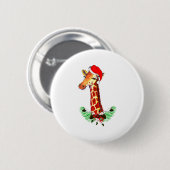 Weihnachtsgiraffe Button (Vorne & Hinten)