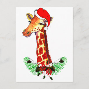 WeihnachtsGiraffe Feiertagspostkarte