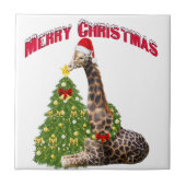 WeihnachtsGiraffe Fliese (Vorderseite)