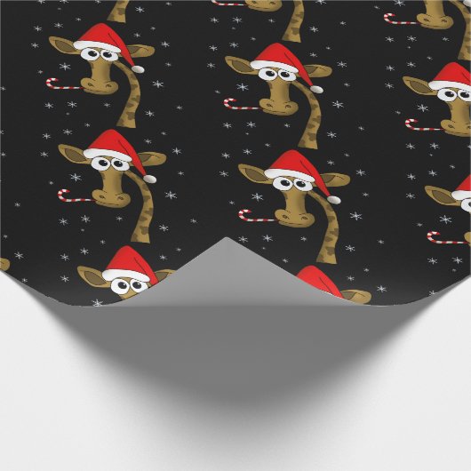 Weihnachtsgiraffe Geschenkpapier (Ecke)
