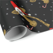 Weihnachtsgiraffe Geschenkpapier (Rolleneckpunkt)