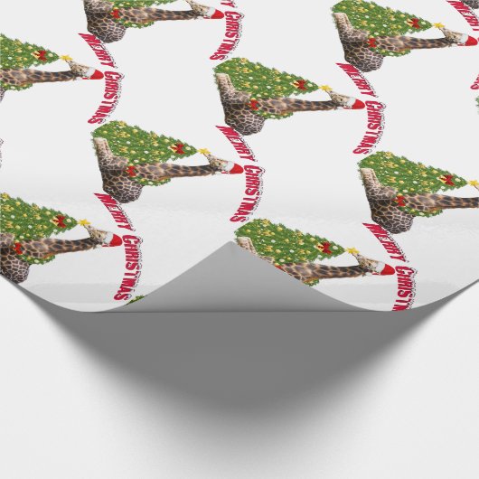 WeihnachtsGiraffe Geschenkpapier (Ecke)