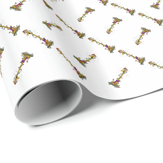 WeihnachtsGiraffe Geschenkpapier (Rolleneckpunkt)