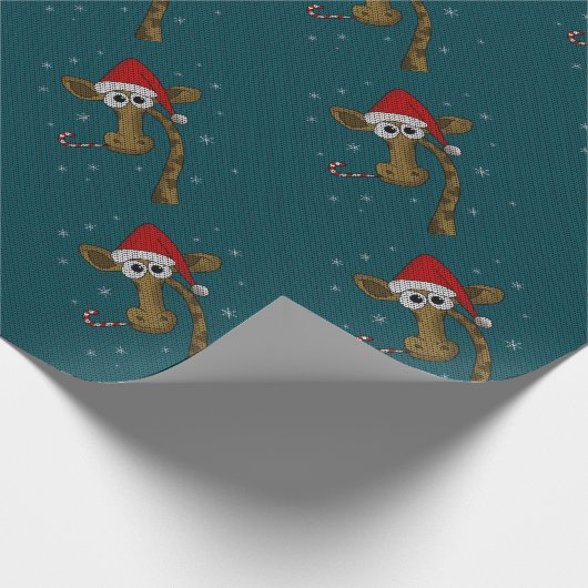 WeihnachtsGiraffe Geschenkpapier (Ecke)