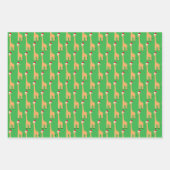 Weihnachtsgiraffe Geschenkpapier Set (Vorderseite)
