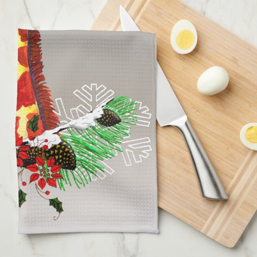 Weihnachtsgiraffe Handtuch (Viertel Falte)