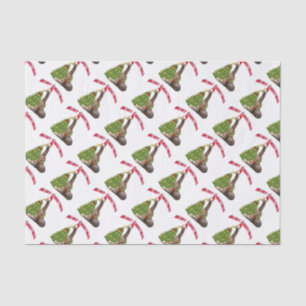 WeihnachtsGiraffe in der Weihnachtsmannmütze Seidenpapier