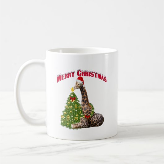 WeihnachtsGiraffe Kaffeetasse (Links)