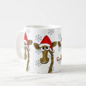 Weihnachtsgiraffe Kaffeetasse (Vorderseite Links)
