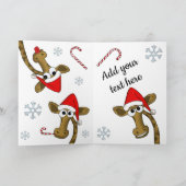 Weihnachtsgiraffe Karte (Innenseite)