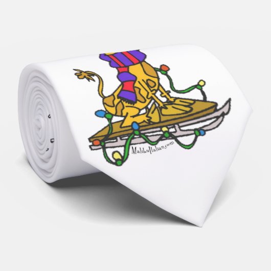 Weihnachtsgiraffe Krawatte (Gerollt)