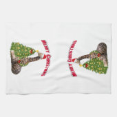 WeihnachtsGiraffe Küchentuch (Horizontal)