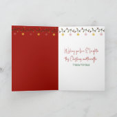 Weihnachtsgiraffe mit Feiertagsgeschenk Karte (Innenseite)