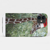 WeihnachtsGiraffe mit Weihnachtsmannmütze Case-Mate iPhone Hülle (Rückseite (Horizontal))