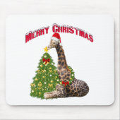 WeihnachtsGiraffe Mousepad (Vorne)